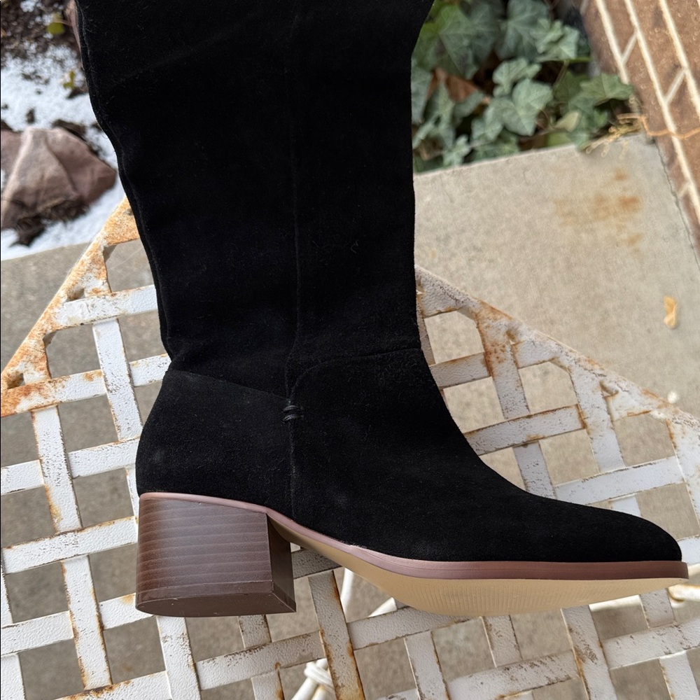 Gap New Black Suede Knee-High Boots - Picture 5 of 10